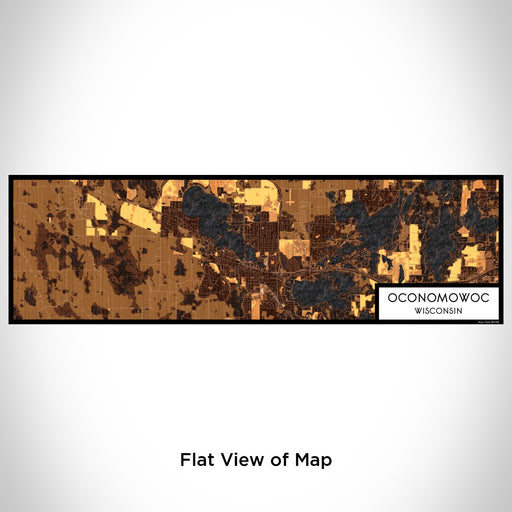 Flat View of Map Custom Oconomowoc Wisconsin Map Enamel Mug in Ember