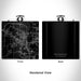 Rendered View of Oconomowoc Wisconsin Map Engraving on 6oz Stainless Steel Flask in Black