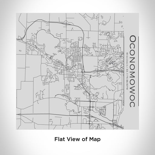 Rendered View of Oconomowoc Wisconsin Map Engraving on 17oz Stainless Steel Insulated Tumbler
