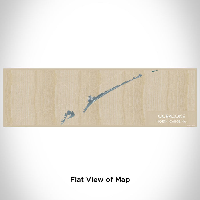 Flat View of Map Custom Ocracoke North Carolina Map Enamel Mug in Afternoon