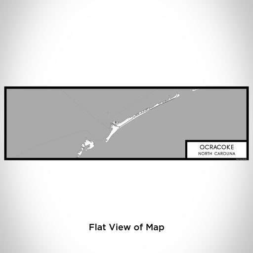 Flat View of Map Custom Ocracoke North Carolina Map Enamel Mug in Classic