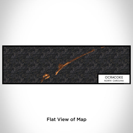 Flat View of Map Custom Ocracoke North Carolina Map Enamel Mug in Ember