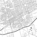 Odessa Texas Map Print in Classic Style Zoomed In Close Up Showing Details