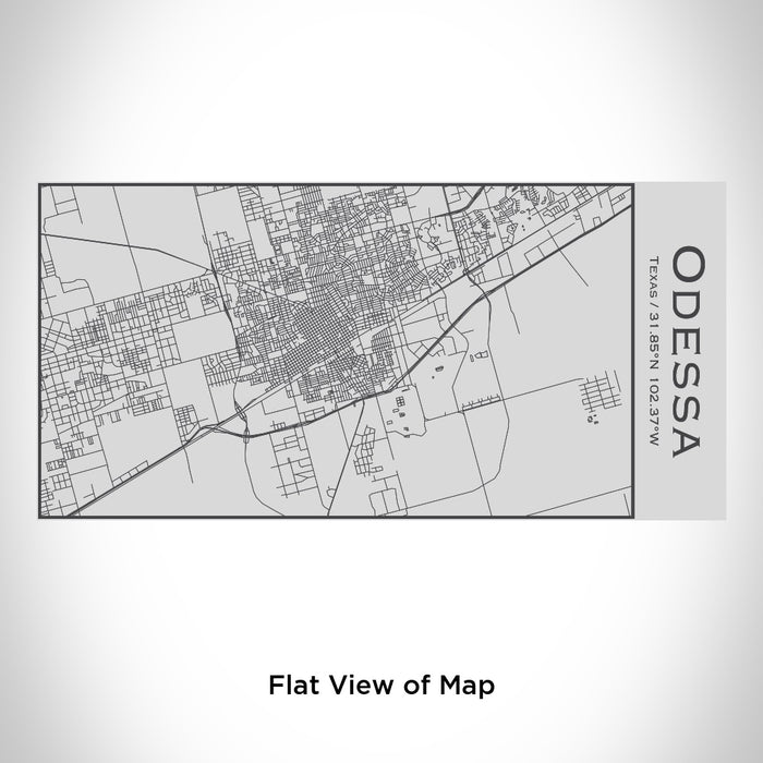 Rendered View of Odessa Texas Map Engraving on 17oz Stainless Steel Insulated Cola Bottle