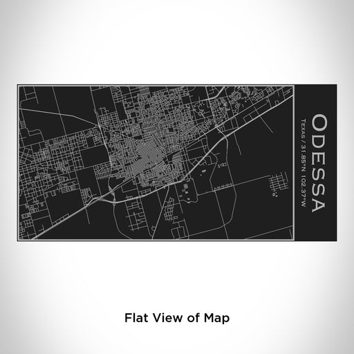Rendered View of Odessa Texas Map Engraving on 17oz Stainless Steel Insulated Cola Bottle in Black