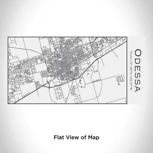 Rendered View of Odessa Texas Map Engraving on 17oz Stainless Steel Insulated Cola Bottle in White