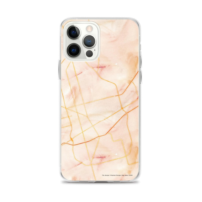 Custom Odessa Texas Map iPhone 12 Pro Max Phone Case in Watercolor