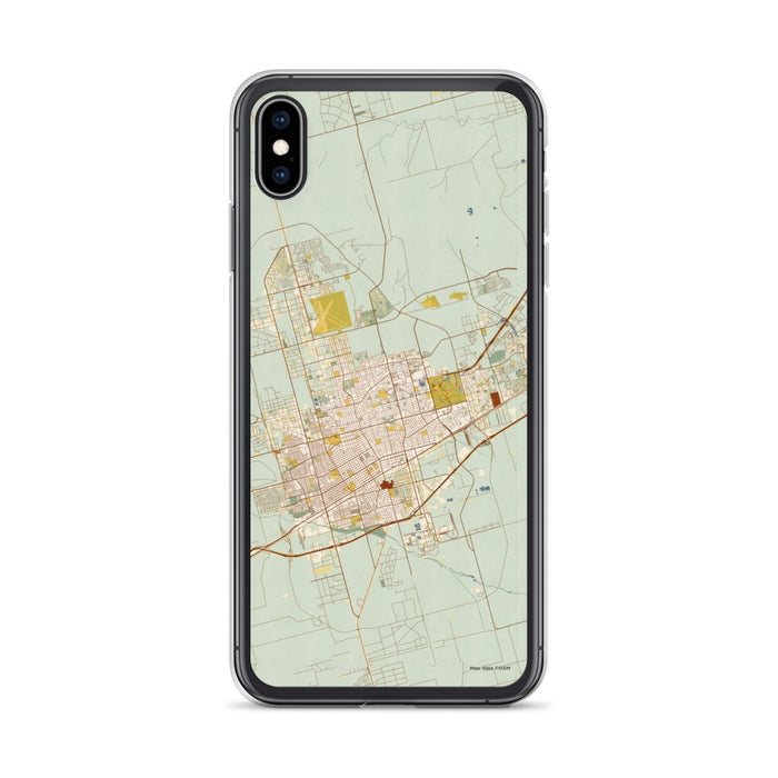 Custom Odessa Texas Map Phone Case in Woodblock