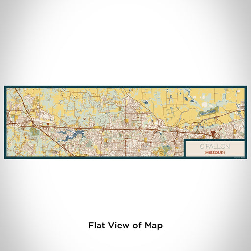 Flat View of Map Custom O'Fallon Missouri Map Enamel Mug in Woodblock