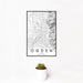 12x18 Ogden Utah Map Print Portrait Orientation in Classic Style With Small Cactus Plant in White Planter