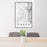 24x36 Ogden Utah Map Print Portrait Orientation in Classic Style Behind 2 Chairs Table and Potted Plant