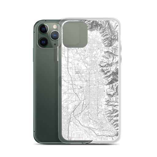 Custom Ogden Utah Map Phone Case in Classic on Table with Laptop and Plant