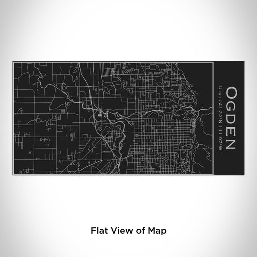 Rendered View of Ogden Utah Map Engraving on 17oz Stainless Steel Insulated Cola Bottle in Black