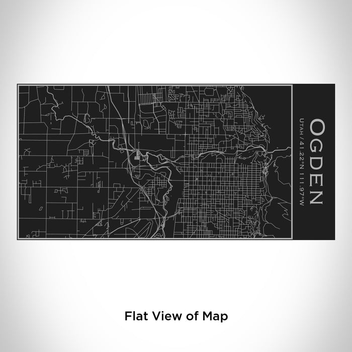 Rendered View of Ogden Utah Map Engraving on 17oz Stainless Steel Insulated Cola Bottle in Black