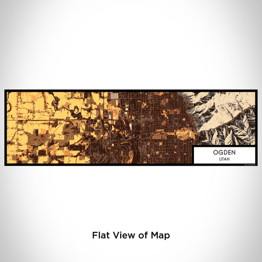 Flat View of Map Custom Ogden Utah Map Enamel Mug in Ember