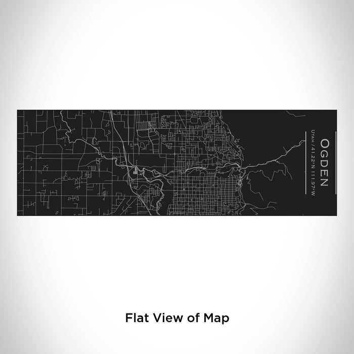 Rendered View of Ogden Utah Map Engraving on 10oz Stainless Steel Insulated Cup with Sliding Lid in Black