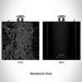 Rendered View of Ogden Utah Map Engraving on 6oz Stainless Steel Flask in Black