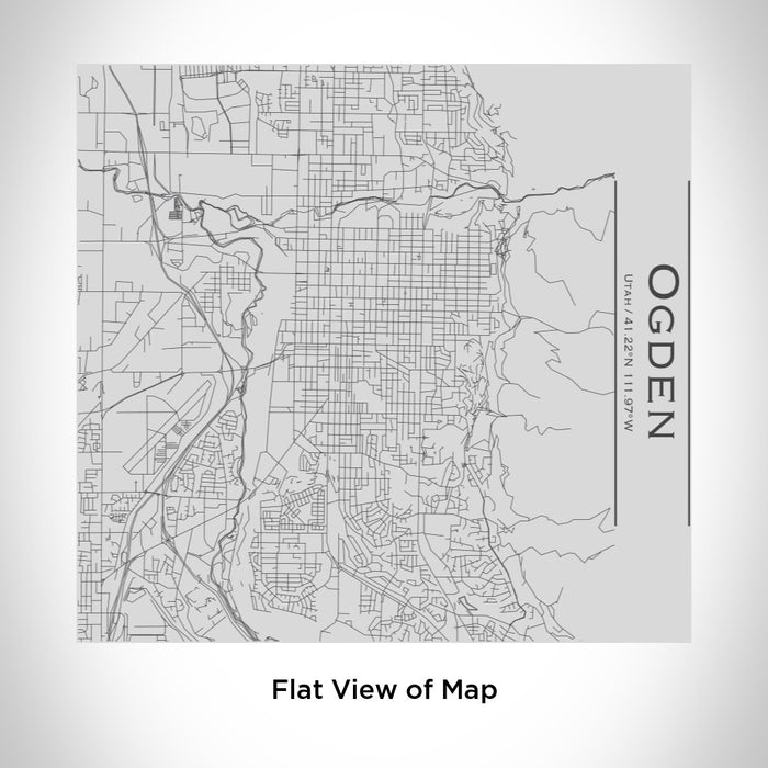 Rendered View of Ogden Utah Map Engraving on 17oz Stainless Steel Insulated Tumbler