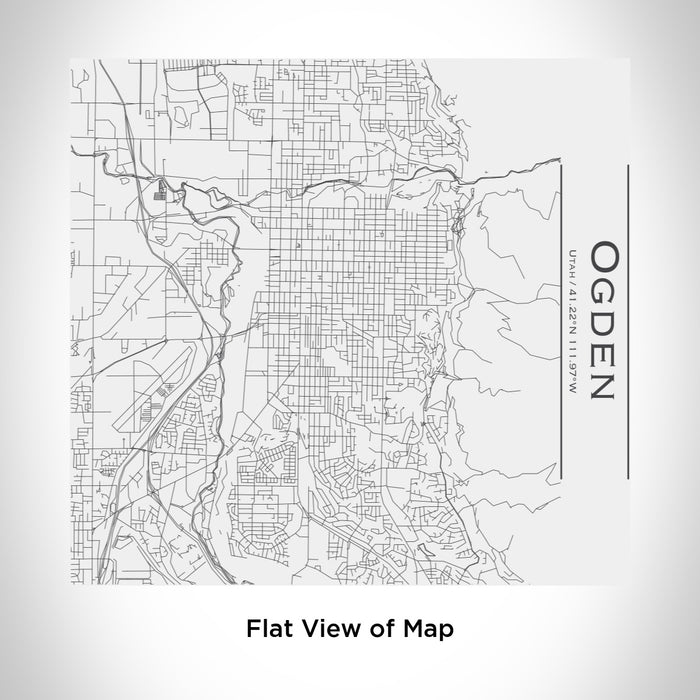 Rendered View of Ogden Utah Map Engraving on 17oz Stainless Steel Insulated Tumbler in White