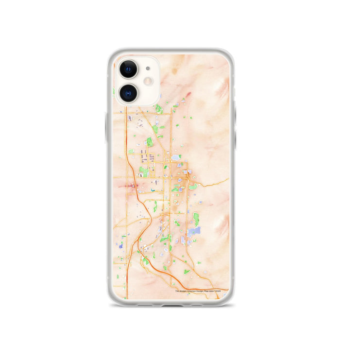 Custom Ogden Utah Map Phone Case in Watercolor