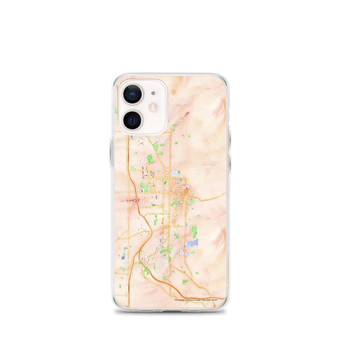 Custom Ogden Utah Map iPhone 12 mini Phone Case in Watercolor