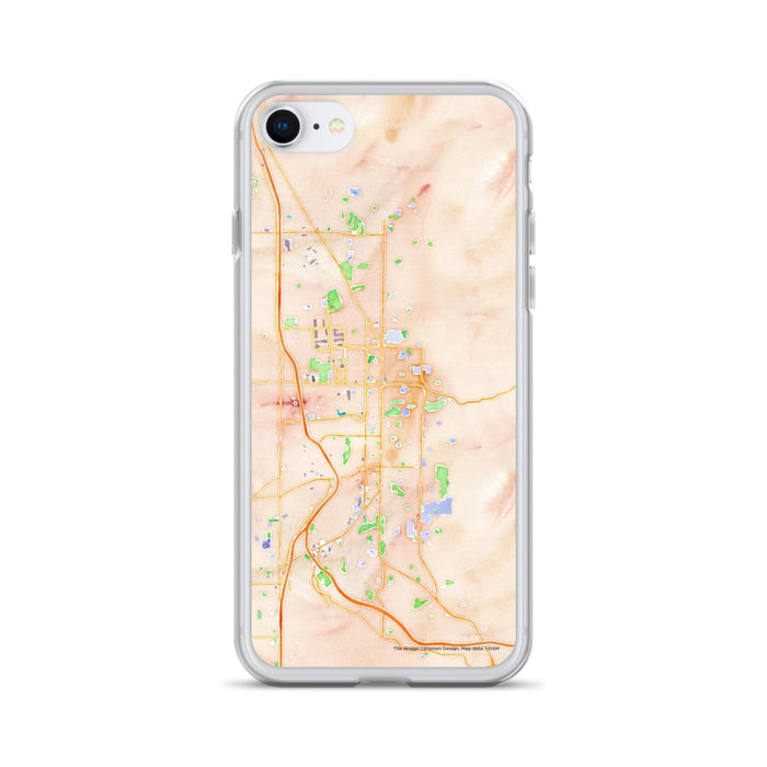 Custom Ogden Utah Map iPhone SE Phone Case in Watercolor