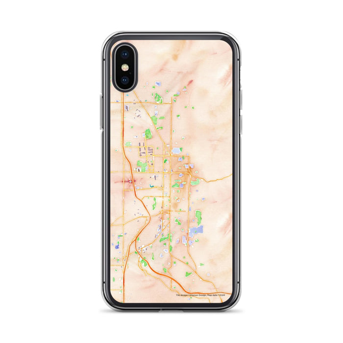 Custom Ogden Utah Map Phone Case in Watercolor