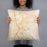 Person holding 18x18 Custom Ogden Utah Map Throw Pillow in Watercolor