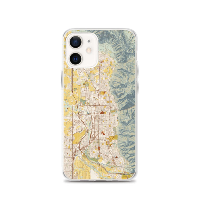 Custom Ogden Utah Map iPhone 12 Phone Case in Woodblock