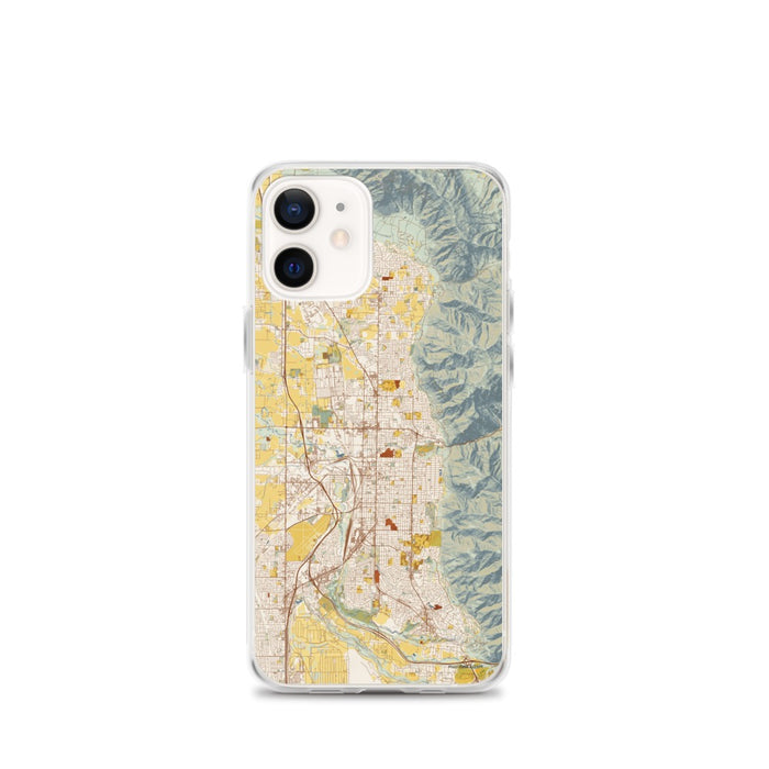 Custom Ogden Utah Map iPhone 12 mini Phone Case in Woodblock