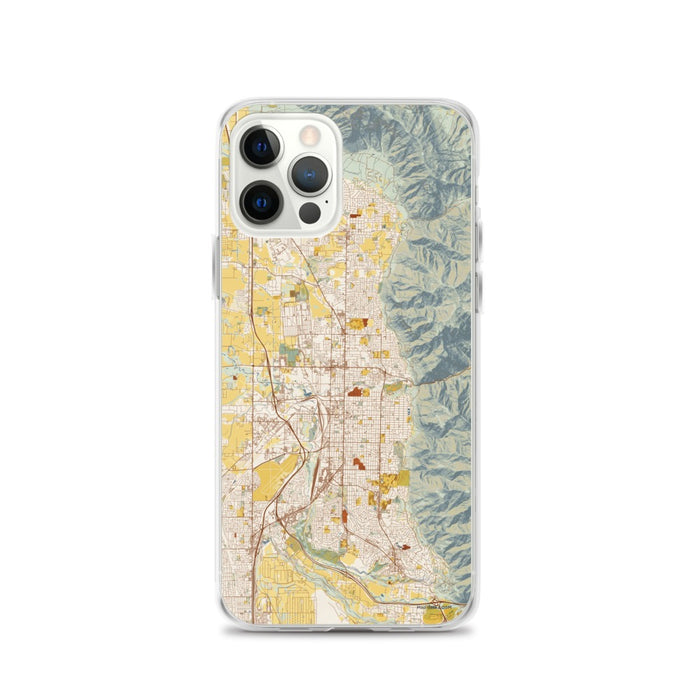 Custom Ogden Utah Map iPhone 12 Pro Phone Case in Woodblock