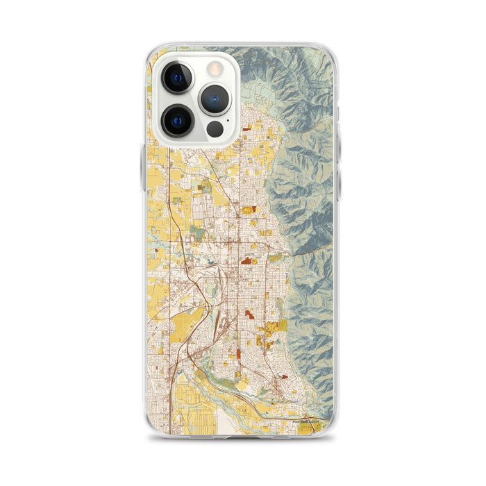 Custom Ogden Utah Map iPhone 12 Pro Max Phone Case in Woodblock