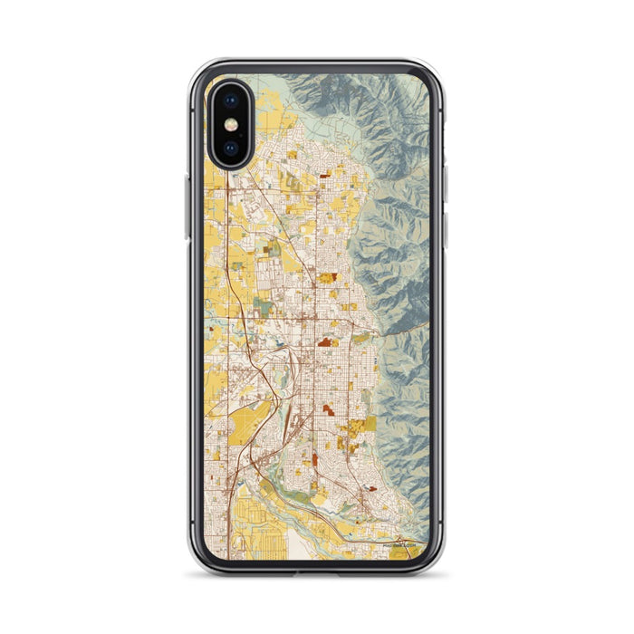 Custom Ogden Utah Map Phone Case in Woodblock