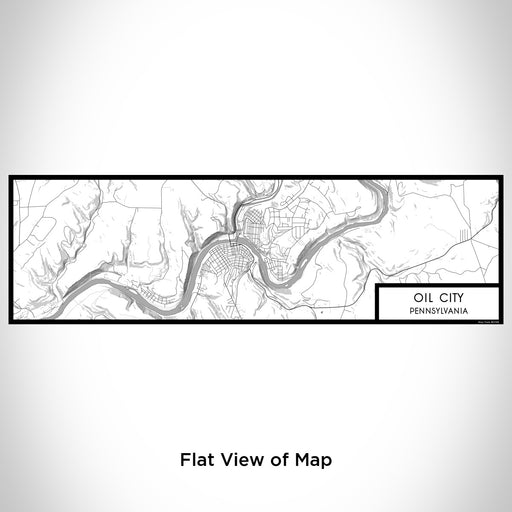 Flat View of Map Custom Oil City Pennsylvania Map Enamel Mug in Classic