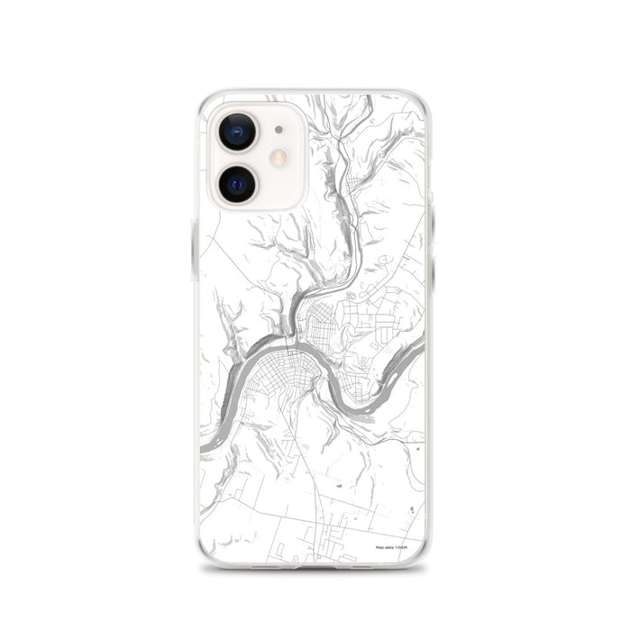 Custom iPhone 12 Oil City Pennsylvania Map Phone Case in Classic