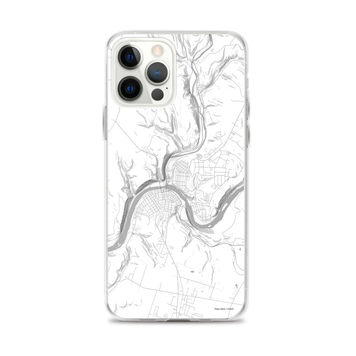 Custom iPhone 12 Pro Max Oil City Pennsylvania Map Phone Case in Classic