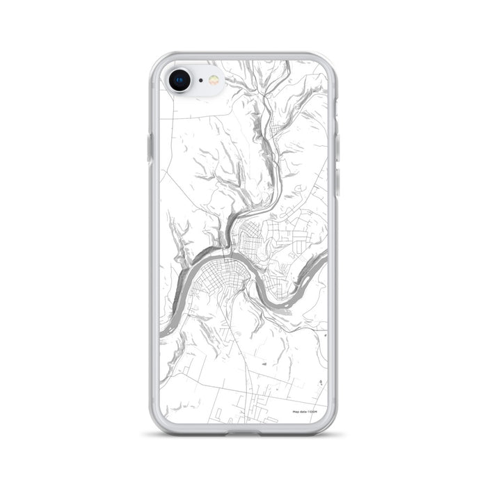 Custom iPhone SE Oil City Pennsylvania Map Phone Case in Classic