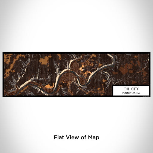 Flat View of Map Custom Oil City Pennsylvania Map Enamel Mug in Ember