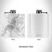 Rendered View of Oil City Pennsylvania Map Engraving on 6oz Stainless Steel Flask in White