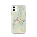 Custom iPhone 11 Oil City Pennsylvania Map Phone Case in Woodblock