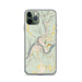 Custom iPhone 11 Pro Oil City Pennsylvania Map Phone Case in Woodblock