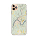 Custom iPhone 11 Pro Max Oil City Pennsylvania Map Phone Case in Woodblock