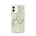 Custom iPhone 12 Oil City Pennsylvania Map Phone Case in Woodblock