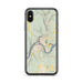 Custom iPhone X/XS Oil City Pennsylvania Map Phone Case in Woodblock