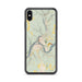 Custom iPhone XS Max Oil City Pennsylvania Map Phone Case in Woodblock