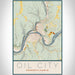 Oil City Pennsylvania Map Print Portrait Orientation in Woodblock Style With Shaded Background