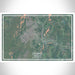 Okemo Vermont Map Print Landscape Orientation in Afternoon Style With Shaded Background