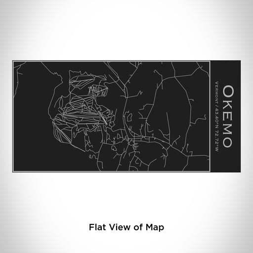 Rendered View of Okemo Vermont Map Engraving on 17oz Stainless Steel Insulated Cola Bottle in Black