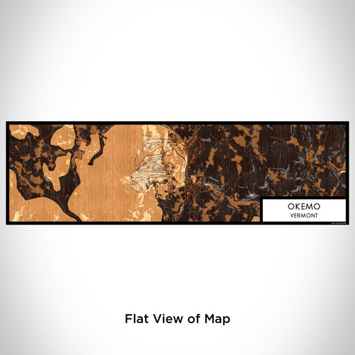 Flat View of Map Custom Okemo Vermont Map Enamel Mug in Ember