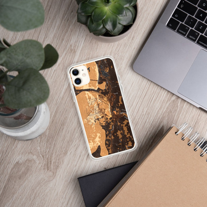 Custom Okemo Vermont Map Phone Case in Ember